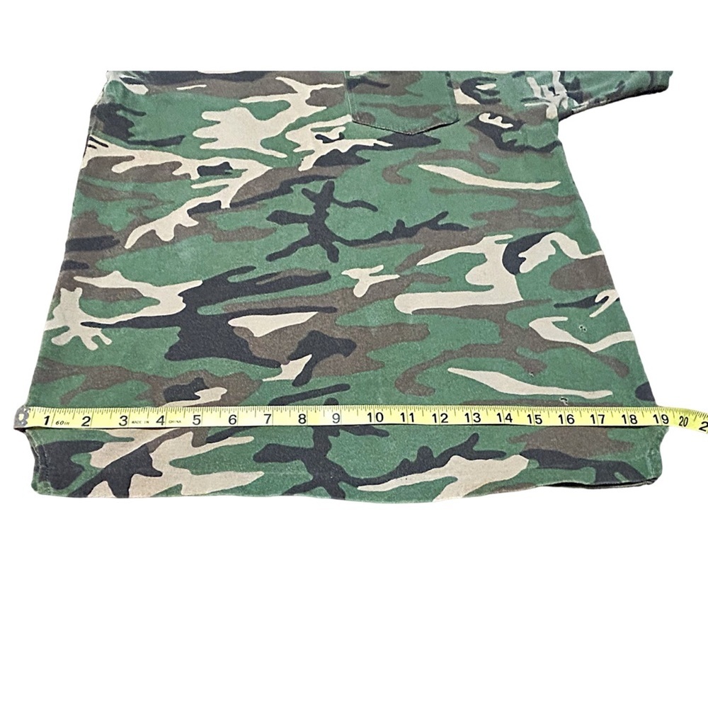 Vintage Sports Afield Camo T Shirt USA Made Distressed 90s Small - Picture 11 of 12
